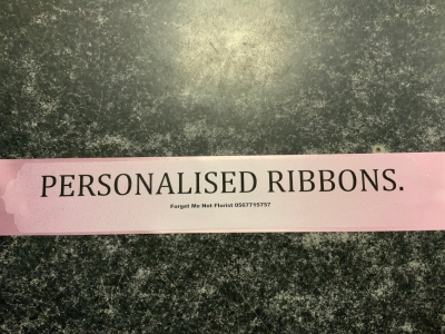 Personalised message ribbons